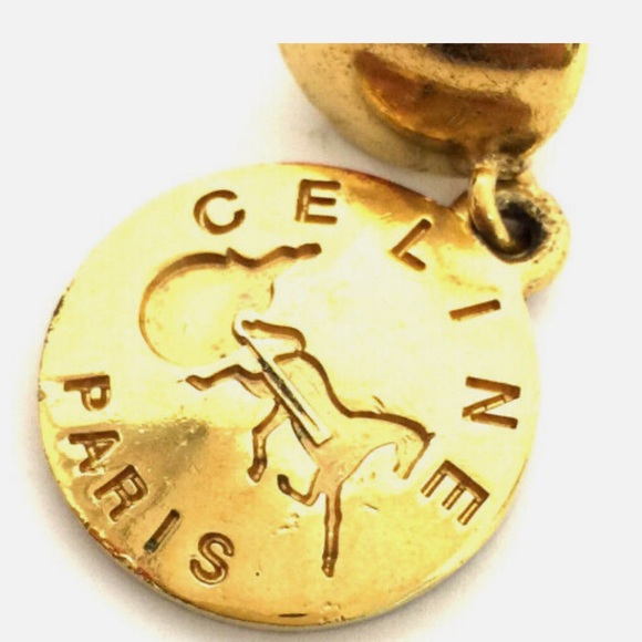 💝 Celine Gold Tone Clip-on Earrings made in France 💝 - Picture 2 of 5